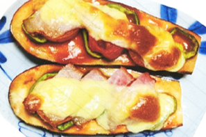 おとな部門グランプリ受賞とろ～りジューシーなすピザの写真