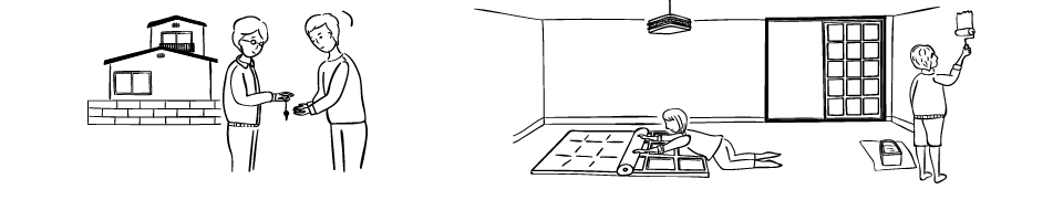 空き家バンクのイラスト